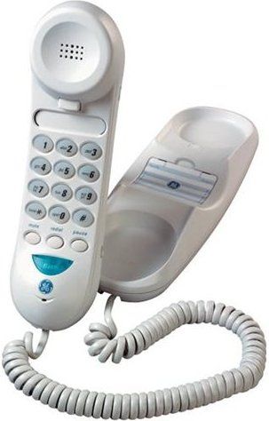 GE General Electric 29257GE1 Trimline Corded Phone, White, 10 Number Memory, Single Line Operation, Hearing Aid Compatible, Wall Mountable, 10 Station Speed Dial, Adjustable Ringer/Volume Control, Tone/Pulse Switchable Dialing, One-Touch Redial, Pause, Flash Function, UPC 044319201987 (29257-GE1 29257 GE1)