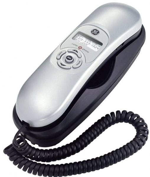 GE General Electric 29267GE3; Phone with Call Waiting Caller ID, Silver Slimline 10 Number Memory Telephone; Flash Function, Handset Volume Control, Hearing Aid Compatible, LCD Display, Memory Dialing: 10, Memory Index, One-Touch Redial, Pause, Temporary Tone (29267 GE3 29267-GE3 29267GE 29267G)