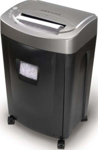 Royal 29351A Model MC14MX Micro Cut Deskside Paper Shredder, 9 throat width, 14 sheet capacity, 1/8 x 23/64 shred size, Level 4 security, Shreds staples, credit cards and CDs, Separate slot for credit cards and CDs, Jam free rollers, Auto start/stop and reverse, 10 gallon pullout basket with window, Castors for mobility, 16w x 13d x 25h / 40 lbs (293-51A 29351 MC-14MX MC 14MX MC14-MX MC14 MX)