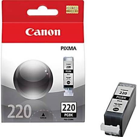 Canon 2945B001 Model PGI-220BK Pigment Black Ink Tank for use with Canon PIXMA MP560, PIXMA MP620, PIXMA MP620B, PIXMA MP640, PIXMA MP640R, PIXMA MP980, PIXMA MP990, PIXMA MX860, PIXMA MX870, PIXMA iP3600, PIXMA iP4600 and PIXMA iP4700 Printers, New Genuine Original OEM Canon Brand, UPC 013803094503 (2945-B001 2945 B001 2945B-001 2945B 001 PGI220BK PGI 220BK PGI-220)