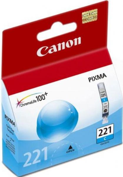 Canon 2947B001 model CLI-221C Cyan Ink Cartridge, Inkjet Print Technology, Cyan Print Color, New Genuine Original OEM Canon, For use with PIXMA iP3600, PIXMA iP4600, PIXMA MP620 and PIXMA MP980 Canon Printers (2947B001 2947-B001 2947 B001 CLI221C CLI 221C CLI-221C CLI221 CLI-221 CLI 221)