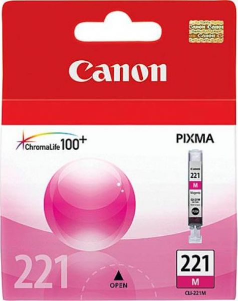 Canon 2948B001 model CLI-221M Magenta Ink Cartridge, Inkjet Print Technology, Magenta Print Color, New Genuine Original OEM Canon, For use with PIXMA iP3600, PIXMA iP4600, PIXMA MP620 and PIXMA MP980 Canon Printers (2948B001 2948-B001 2948 B001 CLI221M CLI 221M CLI-221M CLI221 CLI-221 CLI 221)
