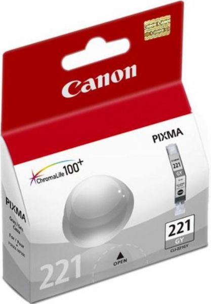 Canon 2950B001 model CLI-221G Gray Ink Cartridge, Inkjet Print Technology, Gray Print Color, New Genuine Original OEM Canon, For use with PIXMA iP3600, PIXMA iP4600, PIXMA MP620 and PIXMA MP980 Canon Printers (2950B001 2950-B001 2950 B001 CLI221G CLI 221G CLI-221G CLI221 CLI-221 CLI 221)