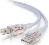 Cables To Go 29586 Illuminated USB 2.0 A/B Cable, Blue, Transfer rates up to 480Mbps depending on USB version, Make plug and play connections for such devices as keyboards, mice, modems, printers and other USB peripherals, PC and Mac compatible, Compatible with USB specifications 1.0, 1.1 and 2.0, USB Type A Male to Type B Male, UPC 757120295860 (29-586 295-86) 