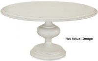 Bassett Mirror 2961-700-906EC Model 2961-700-906 Pan Pacific Adele Dining Table; 1/2" Clear Glass Eurogee Top; Distressed white Finish; Dimensions 60" Diameter x 30" Height; Weight 186 lbs (2961700-483 2961-700483 2961700 483 2961700 483 2961 700 483 2961700483 2961700483EC 2961 700 483 EC 2961700 483 EC) 