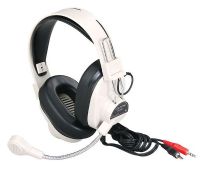 Califone 2964AV Deluxe Multimedia Stereo Headset, Headphones with Boom Microphone for Card Readers ONLY, Deluxe monaural headset with boom microphone for use with Card Readers, Language Laboratories and Computers, UPC 610356220009 (2964 AV 2964-AV) 