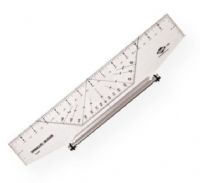 Alvin 296M Professional 14" Parallel Glider Metric; An easy-to-use instrument that combines the functions of a parallel straightedge, triangle, protractor, T-square, and compass in one; One of the most useful and convenient aids for drafting, drawing, and nautical applications; Smooth gliding action to easily make parallel lines without twisting or turning under accidental pressure; UPC 088354117254 (ALVIN296M ALVIN-296M ARCHITECTURE DRAWING) 