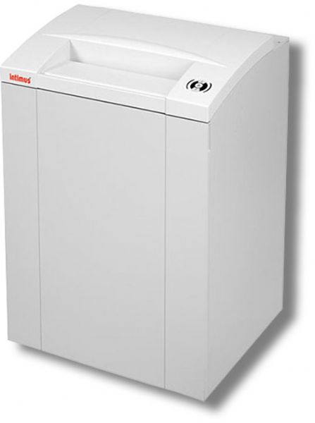 Intimus 297134 Model 175CC3 Cross Cut Paper Shredder; Auto on/off and reverse; Mounted on rollers for flexible use; Accepts staples, paper clips, credit cards, CDs, DVDs and 3.5