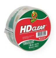 Duck Tape 297438 Heavy-Duty Clear Tape; Crystal-clear packaging tape has 2.6 mil thickness for heavy-duty box sealing; Designed for a wide temperature application range; Ultraviolet resistant to reduce aging and yellowing; Meets postal regulations; 1.88" x 54.6 yards; Shipping Weight 0.42 lb; Shipping Dimensions 4.25 x 4.25 x 1.88 in; UPC 075353073124 (DUCKTAPE297438 DUCKTAPE-297438 DUCKTAPE/297438 OFFICE HOME STORAGE) 