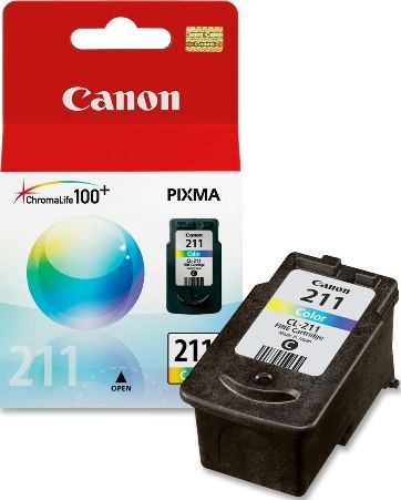 Canon 2976B001 Model CL-211 Color Ink Cartridge for use with Canon PIXMA MP230, MP240, MP250, MP270, MP280, MP480, MP490, MP495, MP499, MX320, MX330, MX340, MX350, MX360, MX410, MX420, iP2700 and iP2702 Printers, New Genuine Original OEM Canon Brand, UPC 013803099027 (2976-B001 2976 B001 2976B-001 2976B 001 CL211 CL 211)