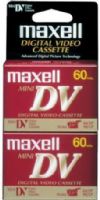 Maxell 298012 Mini Digital Video Tape (2-Pack), Provides stunning video and clear sound in all MiniDV camcorders, Store 60 minutes of video or up to 700 still images on a single tape, 60 minute recording time (SP mode), UPC 025215298028 (298-012 298 012 DVM60SEX2) 
