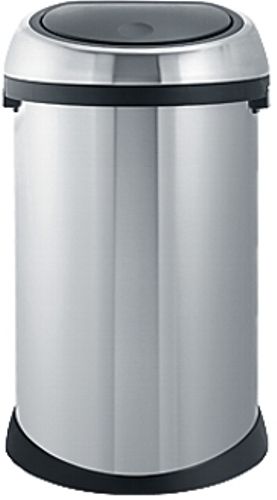 Brabantia 299469 Touch Bin, 50 litre with Extra large opening (265 mm diameter) lets you empty a dustpan without spilling - Matt Steel (299469 299 469 299-469 2994-69)