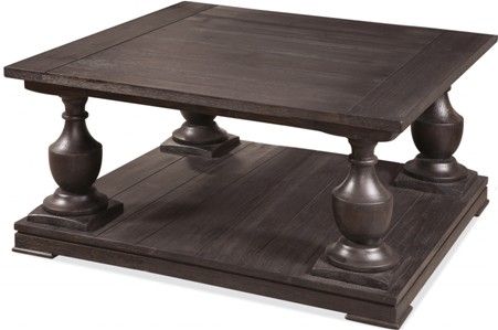 Bassett Mirror 3025-131EC Model 3025-131 Belgian Luxe Hanover Square Cocktail Table, Coffee Bean Finish, Dimensions 34