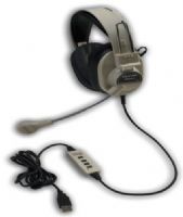 Califone 3066-USB Deluxe Stereo Headset, High speed connectivity with backwards-compatible USB 2.0 plug with Plug and Play performance Windows/Mac compatbility, 7’ cord with in-line volume and mute control, mic on/off switch, Noise-reducing earcup lowers ambient noise so volume does not need to be as high, as recommended by audiologists for hearing safety, UPC 610356554005 (3066USB 3066 USB 3066-USB) 