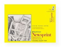 Strathmore 307-18 Series 300 Smooth Tape Bound Newsprint Pad 18" x 24"; A heavier weight natural-toned newsprint for practicing sketching and preliminary drawing; 32 lb; Acid-free; 50 sheet pad; 18" x 24"; Shipping Weight 2.3 lb; Shipping Dimensions 18.00 x 24.00 x 0.38 in; UPC 012017391187 (STRATHMORE30718 STRATHMORE-30718 300-SERIES-307-18 STRATHMORE/30718 30718 ARTWORK) 