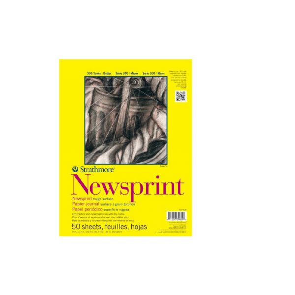 Strathmore 307-814 Series 300 Rough Tape Bound Newsprint Pad 14