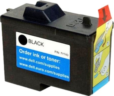 Dell 310-4631 Model 7Y743 Series 2 Black Ink for use with A960 All-In-One Printer, High-resolution printouts with sharp, brilliant images, 25 pl ink-drop size for incredible clarity and detail, Approximate page yield based on ISO / IEC 24711 testing 600 pages, New Genuine Original OEM Dell Brand, UPC 898074001104 (3104631 310 4631 C896T)