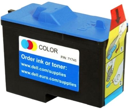 Dell 310-4633 Model 7Y743 Series 2 Color Ink for use with A960 All-In-One Printer, High-resolution printouts with sharp, brilliant images, 3 to 10 pl ink-drop size for incredible clarity and detail, Dell ink produces vibrant colors, Approximate page yield based on ISO / IEC 24711 testing 450 pages, New Genuine Original OEM Dell Brand, UPC 898074001111 (3104633 310 4633 C898T)