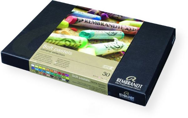 Royal Talens 31823031 Rembrandt Soft Pastels General Selection Basic, 30-Color Stick Set; Unsurpassed glow, purity, and intensity; Made from the best quality, finely ground pure pigments in an extra fine-Kaolin clay binder; The result is a velvety smooth-softness in every color; EAN 8712079257446 (31823031 RT-31823031 RT31823031 RT3-1823031 RT318230-31 REMBRANDT-31823031) 