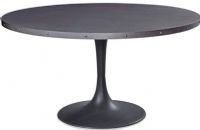 Bassett Mirror 3194-700-726 Emery Dining Table, Black/Antico Steel, Size 53 Round, Weight 193 lbs (3194700726 3194700-726 3194-700726) 