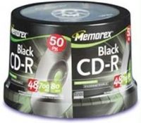 Memorex 3202-4751 CD-R Media 48X 700MB 80Min Spindle, 50 per Pack, Black (3202 4751 32024751)