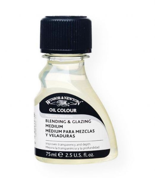 Winsor & Newton 3221739 Blending & Glazing Medium 75 ml; Medium slows drying and improves flow; Ideal for blending, glazing, stroke work, antiquing, and staining; Improves transparency and depth; Dries to a durable gloss finish; Shipping Weight 0.2 lb; Shipping Dimensions 4.41 x 2.2 x 1.38 in; UPC 884955015032 (WINSORNEWTON3221739 WINSORNEWTON-3221739 WINSORNEWTON/3221739 ARTWORK CRAFTS)