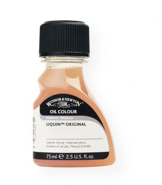 Winsor & Newton 3221751 Liquin Original Medium 75ml USA; This reliable favorite is a general purpose semigloss medium which speeds drying, improves flow, and reduces brush stroke retention; Resists yellowing; Not suitable as a varnish or final coat; 75 ml bottle; USA only; Shipping Weight 0.21 lb; Shipping Dimensions 4.41 x 2.2 x 1.38 in; UPC 884955016329 (WINSORNEWTON3221751 WINSORNEWTON-3221751 LIQUIN-3221751 ARTWORK CRAFTS)