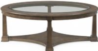 Bassett Mirror 3224-140EC Model 3224-140 Thoroughly Modern Lyle Oval Cocktail Table, Drift Maple Finish, Dimensions 50" x 30" x 18", Weight 62 pounds (3224140EC 3224 140EC 3224-140-EC 3224140) 
