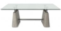 Bassett Mirror 3228-601EC Model 3228-601 Belgian Luxe Kent Base Table ONLY, Concrete & Metal Finish, Weight 163 pounds (3228601EC 3228 601EC 3228-601-EC 3228601) 