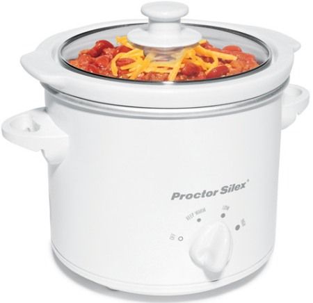 Proctor Silex 33015Y Slow Cooker 1.5 Quart Round Capacity, White, Dishwasher safe crock and glass lid, Keep warm setting, Removable crock, Versatile, stainproof stoneware removes for serving and refrigerator storage (33-015Y 330-15Y 33015 33015-Y)