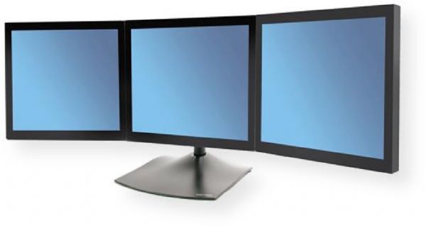 Ergotron 33-323-200 model DS100 Triple-Monitor Desk Stand, Aluminum, steel Material, 21