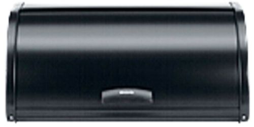 Brabantia 333460 Bread Bin, Roll Top - Matt Black, Durable and solid bin to keep your bread, Handy: large capacity, so enough room for two large loaves (333-460 33-3460 3334-60 333 460)