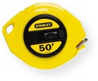 Stanley 34-103 Longtape 50' measure; 0.38" wide white steel blade; 0.13" graduations; Smooth, easy rewinding action; Polymer coated blade withstands abrasion for a long life; High impact ABS case for durability; 16" stud center markings simplify framing jobs; Easy wind drum for easy retraction; UPC 076174344509 (34-103 34103 LONGTAPE-34-103 MEASURE-34-103 STANLEY-34-103 STANLEY34-103) 