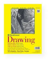 Strathmore 340-111 Series 300 Glue Bound Drawing Pad 11" x 14"; A medium weight student grade drawing paper for final artwork; It has a good erasability and it has a very good rating for pencil, colored pencil, charcoal, and sketching stick; It is also rated good for marker, mixed media, soft and oil pastel; Medium surface, 70 lb; Acid-free; Glue bound with flip-over cover, 50 sheets; UPC 012017341113 (STRATHMORE340111 STRATHMORE-340111 300-SERIES-340-111 STRATHMORE/340111 340111 ARTWORK) 