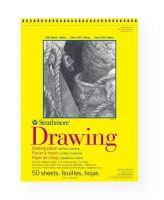 Strathmore 340-311 Series 300 Wire Bound Drawing Pad, 25 Sheets 11" x 14"; A medium weight student grade drawing paper for final artwork; It has a good erasability and it has a very good rating for pencil, colored pencil, charcoal, and sketching stick; It is also rated good for marker, mixed media, soft and oil pastel; Medium surface, 70 lb; Acid-free; UPC 012017346118 (STRATHMORE340311 STRATHMORE-340311 300-SERIES-340-311 STRATHMORE/340311 340311 ARTWORK DRAWING) 