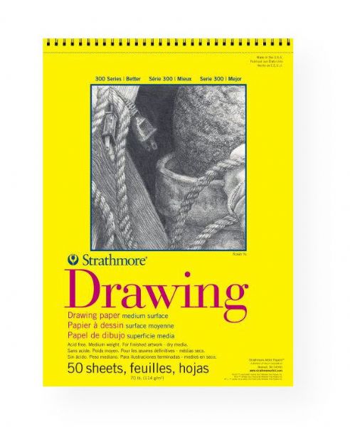 Strathmore 340-311 Series 300 Wire Bound Drawing Pad, 25 Sheets 11