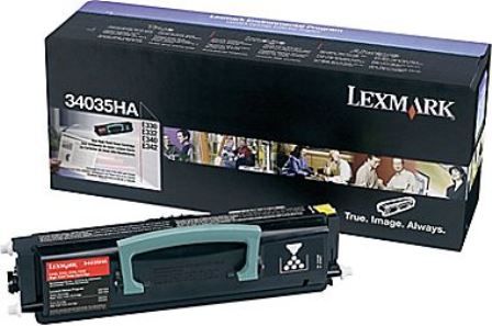 Lexmark 34035HA High Yield Black Toner Cartridge, Works with Lexmark E330, E332n, E332tn, E340 and E342n Printers, Up to 6000 standard pages in accordance with ISO/IEC 19798, New Genuine Original OEM Lexmark Brand, UPC 734646399074 (34035-HA 340-35HA 34035 HA)