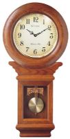 River City Clocks 3416O Regulator Wall Clock, Oak Finish; Movement: Genuine German Quartz Movement; Power: One " C" cell battery (not included); Chimes: 4/4 chimes, hourly strike, volume control, night silence; Choice of Westminster or Whittington (switch on movement), UPC 757456999104 (3416-O 3416 O 3416) 