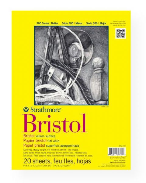 Strathmore 342-111 Series 300 Vellum Tape Bound Bristol Pad 11