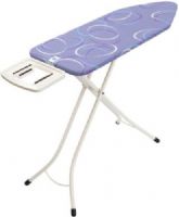 Brabantia 346385 Ironing Table 124 x 45 cm with Solid Steam Iron Rest, Moving Circles, Ivory Frame, Extra wide model for quick and comfortable ironing, Transport lock - to keep folded for storage, Ergonomic - adjustable to 4 different heights (77 - 96 cm), Extra stable worktop - sturdy four leg frame (25 mm diameter steel tube), Robust protective non-slip caps (346-385 346 385) 