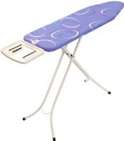 Brabantia 346781 Ironing Table 124 x 38 cm with Solid Steam Iron Rest, Moving Circles, Ivory Frame, Solid steam iron rest with heat-resistant non-skid/protective strips - no damage to the iron, Stable worktop - solid four leg frame (22 mm diamter steel tube), Regular model for quick and comfortable ironing, Transport lock - to keep folded for storage (346-781 346 781) 