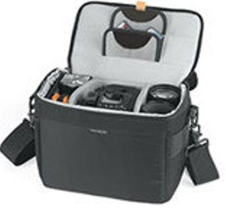 Lowepro 34734 Rezo 180 AW model Camera Bag, Front accessory pocket, Stretchable side pocket Interior lid memory card pouch (34734  180AW   180-AW)