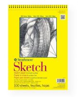 Strathmore 350-11 Series 300 Wire Bound Sketch Pad 11" x 14"; A lightweight sketch paper with a fine tooth surface suited for classroom experimentation, practice of techniques, or quick studies with any dry media; 50 lb; Acid-free; Wirebound, 100 sheets; 11" x 14"; Shipping Weight 1.94 lb; Shipping Dimensions 11.00 x 14.00 x 0.5 in; UPC 012017350115 (STRATHMORE35011 STRATHMORE-35011 300-SERIES-350-11 STRATHMORE/35011 35011 ARTWORK DRAWING) 