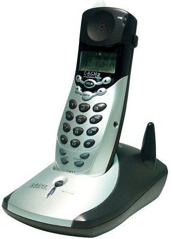 Northwestern Bell 35807-4  Analog Cordless Phone with Caller ID, 5.8 GHz, 40-channel autoscan, Caller ID/call waiting, 20-call memory, 20-station speed dial phone book, Hearing aid compatible, Handset LCD, Tone/pulse dialing, Wall mountable, Low-battery indicator (35807 4 358074)