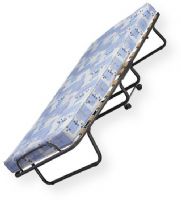 Linon 358ROMA-01-AS-U Roma Folding Bed in Blue and White, Multi color fabric, 275 lbs Weight limits, 31.5"W x 74.8"D x 14.96"H, Casters for easy mobility, Sturdy metal tube frame with durable wood slat supports, Easy to store, Steel frame and mattress, UPC 753793912035 (358ROMA01ASU 358ROMA-01-AS-U 358ROMA 01 AS U) 