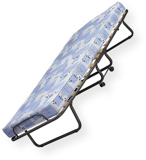 Linon 358ROMA-01-AS-U Roma Folding Bed in Blue and White, Multi color fabric, 275 lbs Weight limits, 31.5