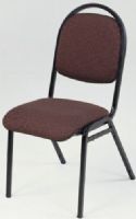 Samsonite 36014MMB4 Model 36-014 Deluxe Fabric Padded Stack Chair, Burgundy Samsill Fabric, Black Powder Coat Frame, Price Each but sold in Cases of 4, 3/4" square 17ga tubular steel frame construction, Polypropylene back & seat bottom, Fabric Upholstery (36014-MMB4 36014 MMB4 36014MM 36014M Cosco 36014MMB) 