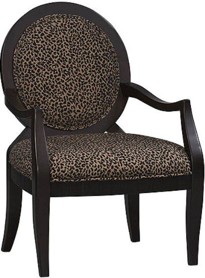 Linon 36054LPD-01-KD-U - Leopard Print Accent Chair, Black finish, Solid wood construction, Super chic leopard-print upholstered seat, Sleek contemporary design, Sure to add a splash of excitement to any space (36054LPD 01 KD U 36054LPD01KDU) 