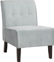Linon 36096BLU-01-KD-U Coco Accent Chair, Mist Blue; Classic design meets modern appeal in this superbly comfortable upholstered chair; Substantial, durable padding and a sturdy hardwood frame makes for long lasting utilization; Mix of fabric, button tufting and clean lines adds an air of sophistication and elegance to virtually any home décor; UPC 753793936000 (36096BLU01KDU 36096BLU-01KD-U 36096BLU01-KDU 36096BLU-01-KDU) 
