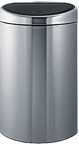 Brabantia 361722 Touch Bin, 40 litre with large capacity on a very small space - Matt Grey, Removable stainless steel lid unit (361722 361-722 361 722 3617-22)